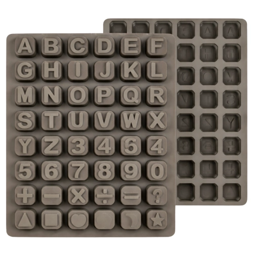 Forma do czekolady lukru cyfry litery alfabet cyfry